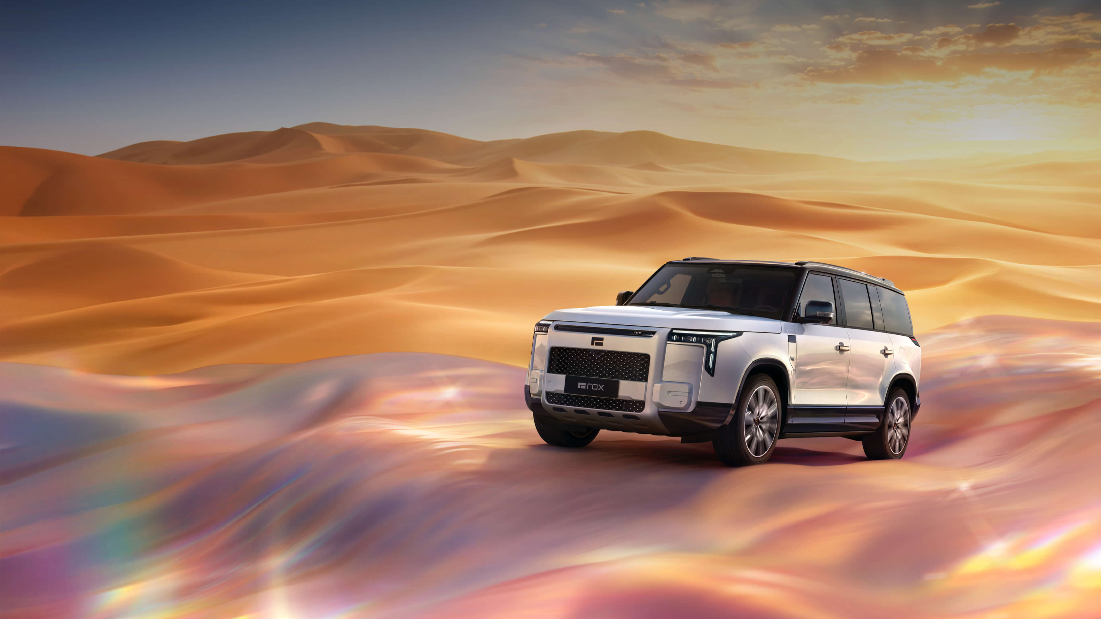 ROX ADAMAS in a desert landscape
